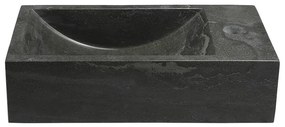 Chiuvetă mică pentru WC neagră din piatră 40x22 cm Blok – Sapho