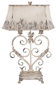 Lampa Shabby Chic Heart rasina si metal h 78 cm
