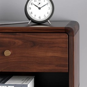 Noptieră Mid-Century nucă DEPRIMO 22050 - Accesoriul indispensabil pentru un dormitor sofisticat și practic în stilul Mid-Century by Deprimo