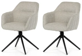 Set de scaune de sufragerie cu mecanism deîntoarcere HC-536 CRM2, 2 buc.