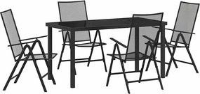 vidaXL Set de masă pentru grădină 5 pcs Antracit