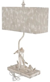 Lampa Shabby Chic Birds metal si rasina h 63 cm