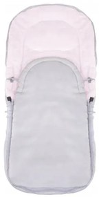 Sac de dormit pentru copii, bebelusi, cu husa, gri si roz, 90x43/35 cm, Springos