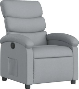 vidaXL Fotoliu rabatabil, gri deschis, material textil