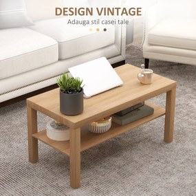 HOMCOM Tavă Cafea Modernă Noce 90x45 | Aosom Romania