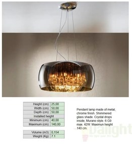 Lustra,Pendul inaltime reglabila, diam.50cm Argos 508111