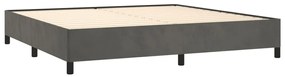 Cadru de pat, gri inchis, 200x200 cm, catifea Morke gra, 35 cm, 200 x 200 cm