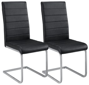 Juskys Set 2 scaune consola Vegas - negru