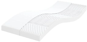 vidaXL Saltea din spumă, alb, 90x200 cm, duritate 7 zone 20 ILD