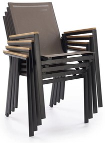 Scaun Fierro negru/gri/maro H88 cm