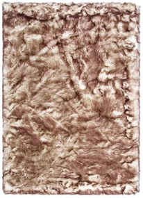 Covor My home Sammo, blana artificiala, maro/alb, 160/230 cm