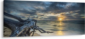 Tablou cu marea în apus de soare (120x50 cm)