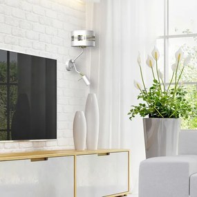 Lampă de perete ULTIMO 1xE27/40W/230V + 1xGU10/MR11/7W albă