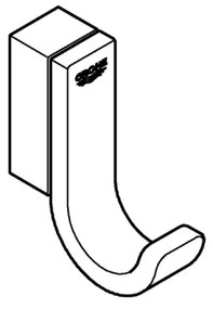 GROHE 41039AL0 - Cârlig pentru halat de baie SELECTION, 5,2 cm × 1,5 cm × 4,4 cm, grafit