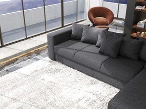 Colțar extensibil dumonde cu ladă de depozitare si sezut confortabil din spuma high-density, Gloria Enjoy Grafit 320x183 cm