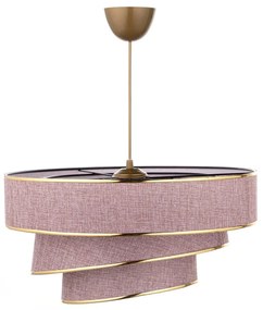 Lustră roz/aurie cu abajur textil ø 40 cm Couper – Opviq lights