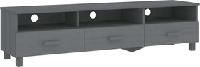 vidaXL Dulap TV „HAMAR”, gri închis, 158x40x40 cm, lemn masiv de pin