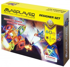SET DE CONSTRUCTIE MAGNETIC - 83 PIESE - MAGPLAYER (MPA-83)