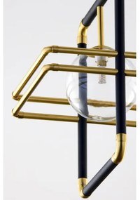 Lustră pe cablu Jupiter 2028 FIORI 1xG9/10W/230V negru/auriu/transparent