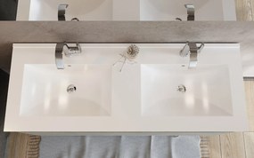 Set lemn masiv Mobilier Baie Suspendat Salta 120cm - Rovere Bianco