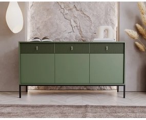 Comodă SUE verde/neagră