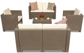 Mobilier de grădină din technorattan Colorado Coffee 6 cappuccino Bica