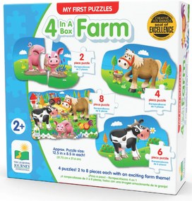 SET PRIMELE MELE 4 PUZZLE-URI FERMA - THE LEARNING JOURNEY (TLJ627419)