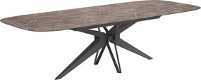 Set lemn masiv masă și scaune Hexagon - 400 × 120 × 75 cm, 8 scaune