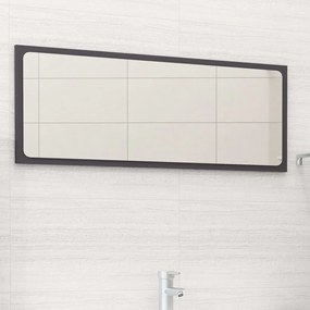 Oglinda de baie, gri, 90x1,5x37 cm, PAL Gri, 90 x 1.5 x 37 cm