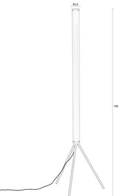 Lampadar bej LED cu intensitate reglabilă cu abajur din sticlă (înălțime 156 cm) Scotty – Zuiver