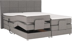 Pat electric reglabil, arcuri, gri, 160x200, MURKO NEW