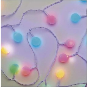 Ghirlandă lumini LED pentru exterior, 40 LED/9 m, IP44, multicolor