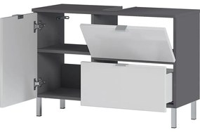 Dulap sub chiuvetă Germania Mauresa, lățime 80 cm, alb - gri