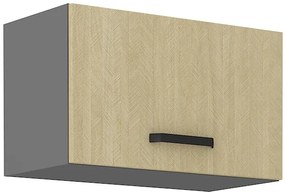 Dulap superior de bucătărie Scarmi 60 GU-36 1F (Antracit + Herringbone scandi). 1049770