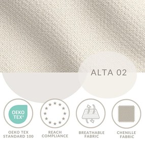 Pat bej tapițat cu spațiu de depozitare cu somieră 120x200 cm Noto – Maison de Rêve