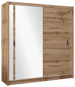 Dulap cu oglindă SABRINA 203x215 cm, stejar woltan