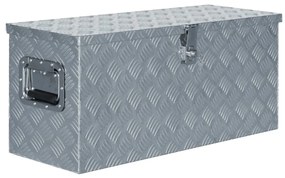 vidaXL Cutie din aluminiu, 80 x 30 x 35 cm, argintiu