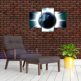 Tablou cu planeta iluminată (90x60 cm)