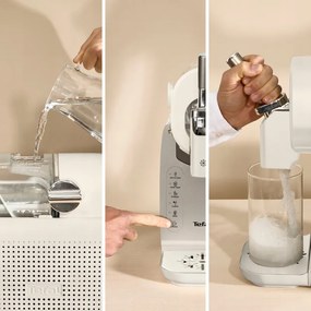 Aparat de inghetata 16in1 Tefal Freezi IG803AE0, 200 W, 1,4 l, 5 programe automate, Functionare silentioasa, Fara congelare prealabila, Alb/Argintiu