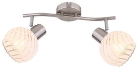 Aplica de perete / tavan cu 2 spoturi design modern WILLY nichel