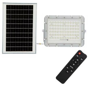 Proiector LED solar de exterior LED/15W/3,2V IP65 6400K alb + telecomandă