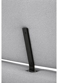 Pat matrimonial gri tapițat cu somieră 180x200 cm Odette – Scandic