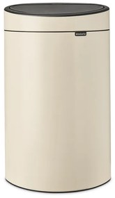 Cos pentru gunoi Brabantia Touch Bin New 1005543, 40 L, Deschidere lina si silentioasa, Deschidere mare, Bej