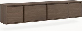 Comodă TV suspendată Zolia 180 cm cu 4 uși - nuc elegant