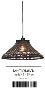 Lustra/Pendul eco din bambus Tahiti 45x20, bl
