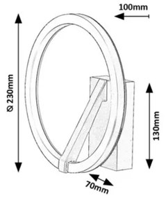 Rabalux 71350 - Aplică de perete LED RENARA, 8W, 230V, 3000K