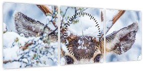 Tablou - Cerbul catâr (cu ceas) (90x30 cm)