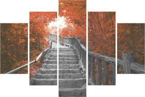 Tablou - Scări în natură, portocaliu (150x105 cm)