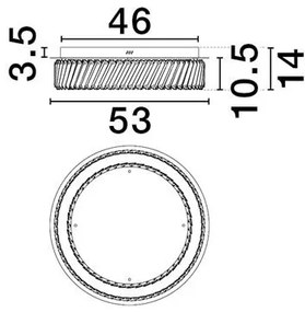Lustra LED aplicata design elegant ARIETTA
