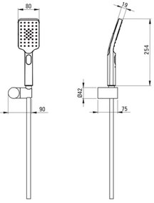 Deante NGA_041K - Set de duș ALPINIA, crom lucios